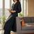 Women Striped Regular Silk Crepe Kurta with Trousers