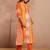 Cotton Geometric Printed Straight Kurta With Tassel Detail