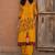 Cotton Mustard Kurta Set With Pintuck Detailing Paired With Solid Trouser.