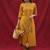 Cotton Mustard Kurta Set With Pintuck Detailing Paired With Solid Trouser.
