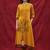 Cotton Mustard Kurta Set With Pintuck Detailing Paired With Solid Trouser.