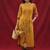Cotton Mustard Kurta Set With Pintuck Detailing Paired With Solid Trouser.