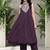 Women Ethnic Motifs Embroidered Pleated Thread Work Silk Georgette Kurta with Trousers