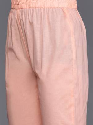 Floral Embroidered Empire Mirror Work  Cotton Kurta with Trousers & Dupatta 4