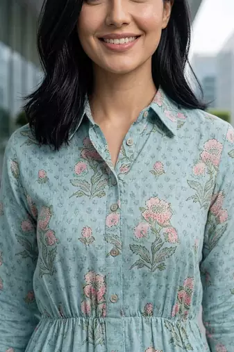 Women Floral Printed Regular Kurta with Trousers