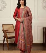 Women Regular Kurta with Trousers & With Dupatta