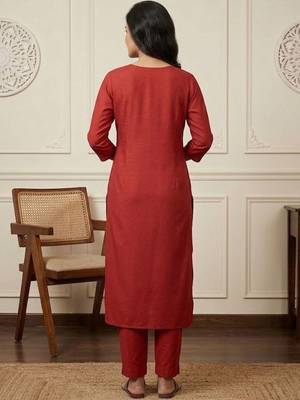 Women Regular Kurta with Trousers & With Dupatta 3