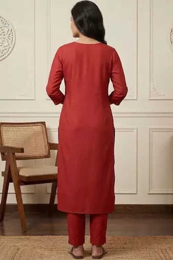 Women Regular Kurta with Trousers & With Dupatta