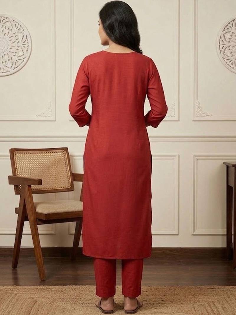 Women Regular Kurta with Trousers & With Dupatta