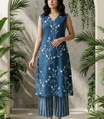 Women Floral Printed Regular Kurta with Palazzos
