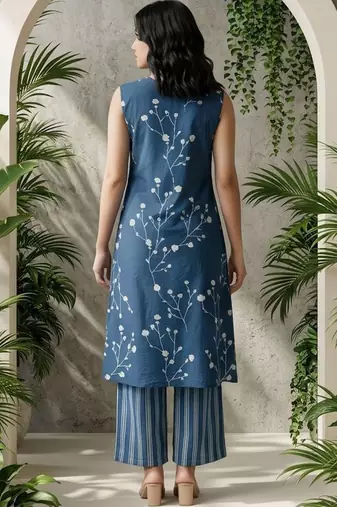 Women Floral Printed Regular Kurta with Palazzos