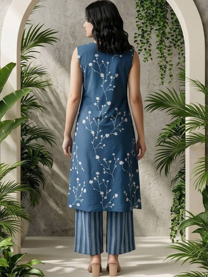 Women Floral Printed Regular Kurta with Palazzos