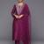 Women Embroidered Regular Sequinned Chanderi Silk Kurta with Trousers & With Dupatta