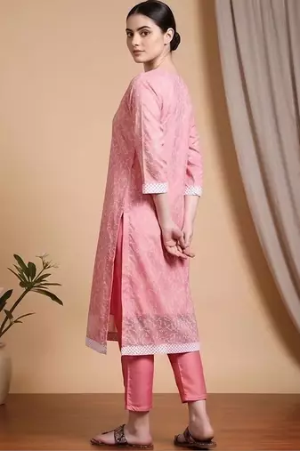 Women Ethnic Motifs Regular Kurta with Trousers & With Dupatta