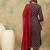 Floral Printed V-Neck Angrakha Kurta With Trousers & Dupatta
