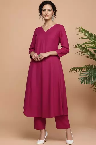 Women Ethnic Motifs Regular Kurta with Trousers & With Dupatta