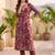 Women Floral Printed Regular Thread Work Kurta with Trousers & With Dupatta