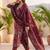 Women Floral Printed Regular Thread Work Kurta with Trousers & With Dupatta