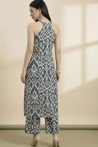Women Printed Regular Pure Cotton Kurta with Trousers