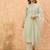 Ethnic Motifs Yoke Design Thread Work Straight Kurta With Trousers & Dupatta