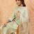 Ethnic Motifs Yoke Design Thread Work Straight Kurta With Trousers & Dupatta