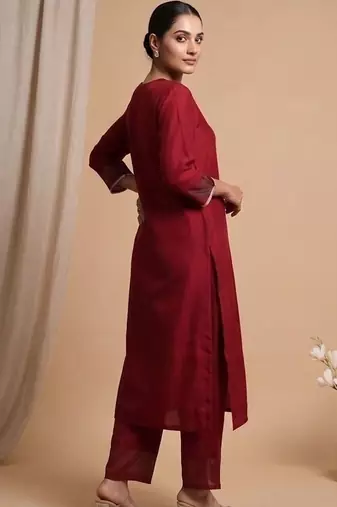 Floral Regular Kurta with Trousers With Dupatta