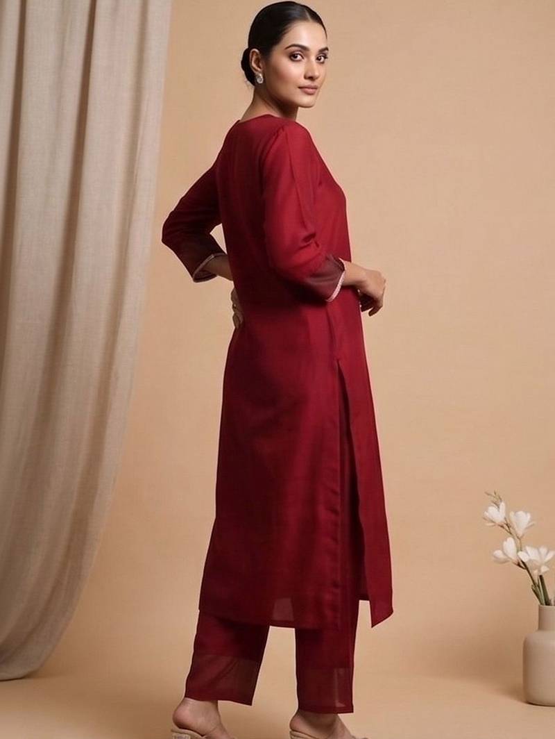 Floral Regular Kurta with Trousers With Dupatta