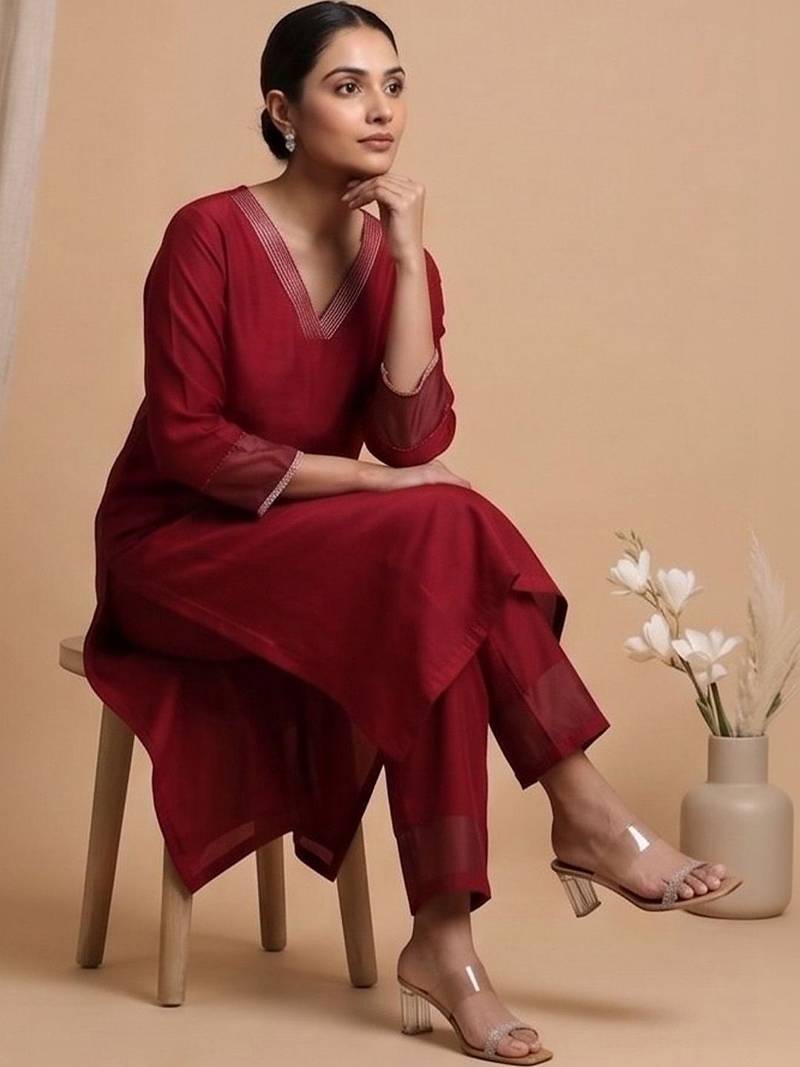 Floral Regular Kurta with Trousers With Dupatta