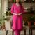 Women Regular Thread Work Kurta with Trousers