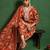 Floral Printed V-Neck Thread Work Kurta With Trousers & Dupatta