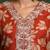 Floral Printed V-Neck Thread Work Kurta With Trousers & Dupatta