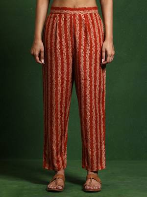Floral Printed V-Neck Thread Work Kurta With Trousers & Dupatta 7