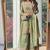Mahendi embroidered silk designer ready to wear stiched kurta plazzo set with dupatta