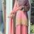 Pink embroidered silk designer ready to wear stiched kurta plazzo set with dupatta