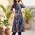 Women Floral Printed Regular Thread Work  Cotton Kurta with Trousers & With Dupatta