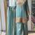 Skyblue embroidered silk designer ready to wear stiched kurta plazzo set with dupatta