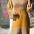 Yellow embroidered silk designer ready to wear stiched kurta plazzo set with dupatta