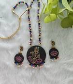 kanha hand-painted necklace set