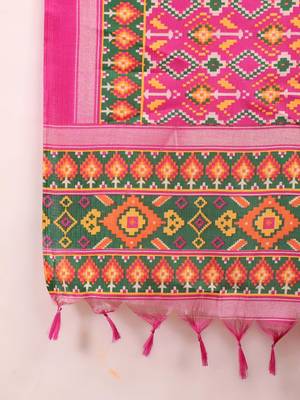 Mustard Floral Yoke Design Thread Work Pure Cotton Kurta With Trouser & Dupatta 4