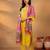 Mustard Floral Yoke Design Thread Work Pure Cotton Kurta With Trouser & Dupatta