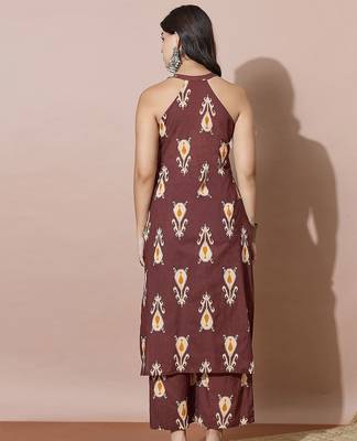Women Floral Printed Regular Kurta with Palazzos 5