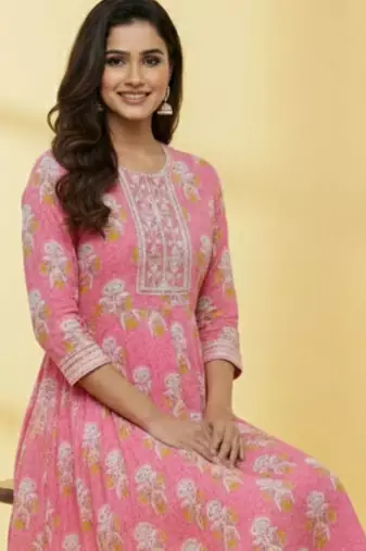 Women Ethnic Motifs Printed Panelled Kurta with Trousers & With Dupatta