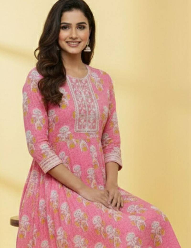Women Ethnic Motifs Printed Panelled Kurta with Trousers & With Dupatta