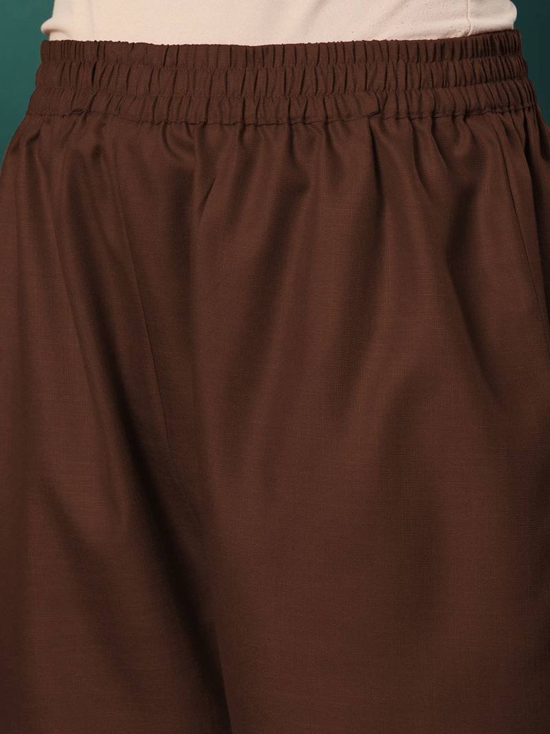V-Neck Straight Kurta with Trousers And Dupatta