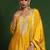 Floral Embroidered Zari Work Straight Kurta With Palazzos & Dupatta