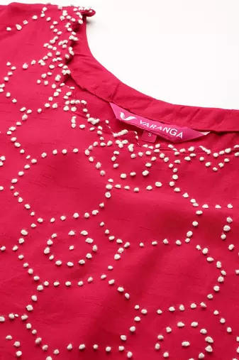 Embroidered Regular Thread Work Kurta with Trousers & With Dupatta