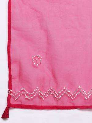 Embroidered Regular Thread Work Kurta with Trousers & With Dupatta 4