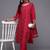 Embroidered Regular Thread Work Kurta with Trousers & With Dupatta