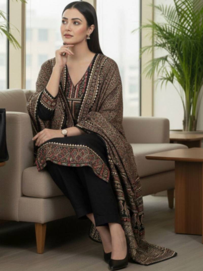 Women Ethnic Motifs Printed Regular Kurta with Trousers & With Dupatta