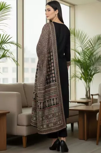 Women Ethnic Motifs Printed Regular Kurta with Trousers & With Dupatta